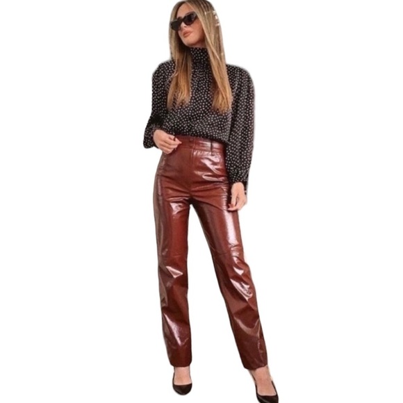 WILFRED ARITZIA FUNK VEGAN LEATHER PANTS - Picture 1 of 9